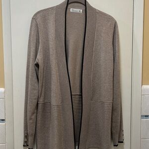 Madison Beige Open Front Cardigan